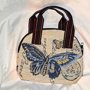 Small Embroidered Butterfly Bag